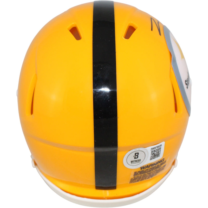 Pat Freiermuth Signed Pittsburgh Steelers Mini Helmet (Beckett Witnessed)