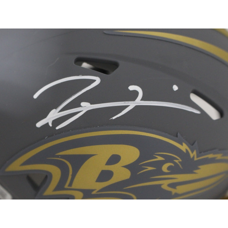 Ray Lewis Autographed Baltimore Ravens Slate Mini Helmet