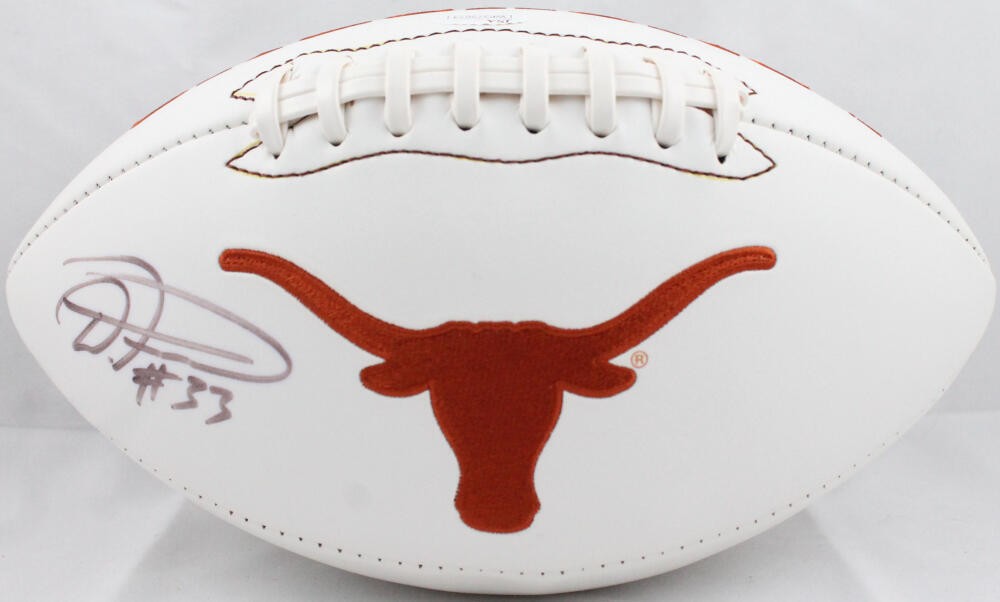 D'Onta Foreman Autographed Texas Longhorns Logo Football