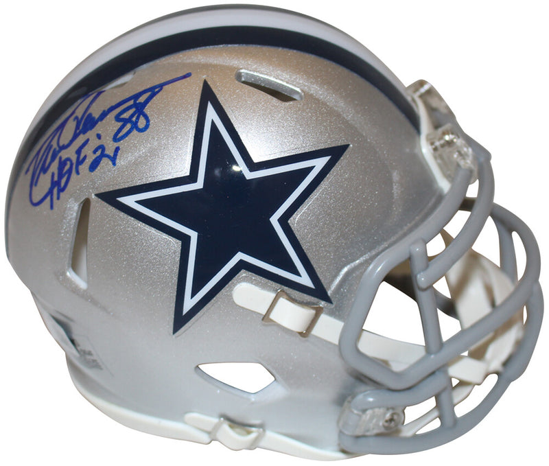 Drew Pearson Signed Dallas Cowboys Speed Mini Helmet (HOF Inscription)