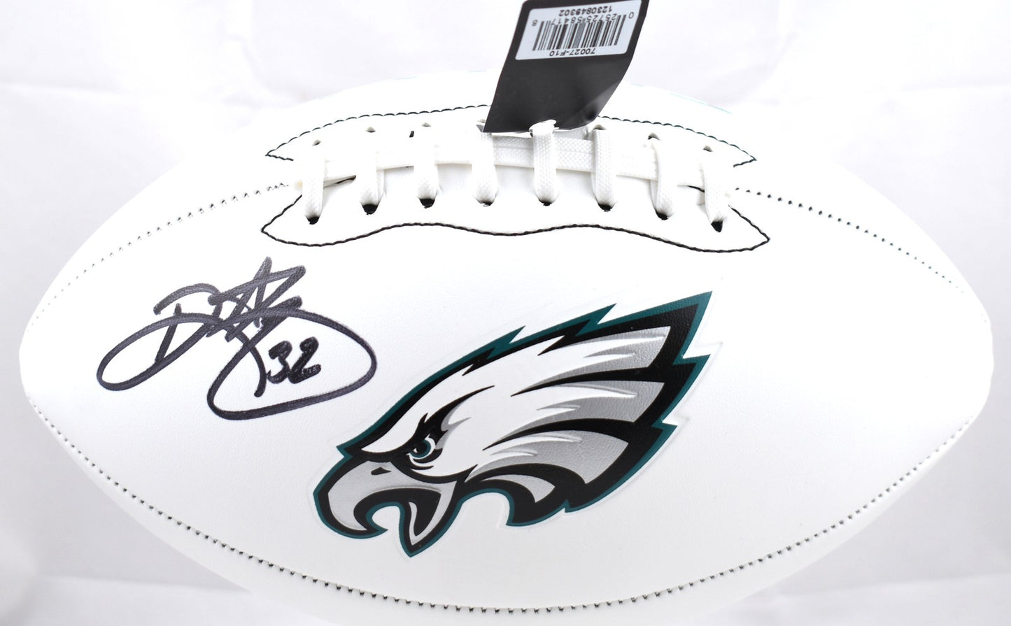 Ricky Watters Autographed Philadelphia Eagles Logo Football - Black