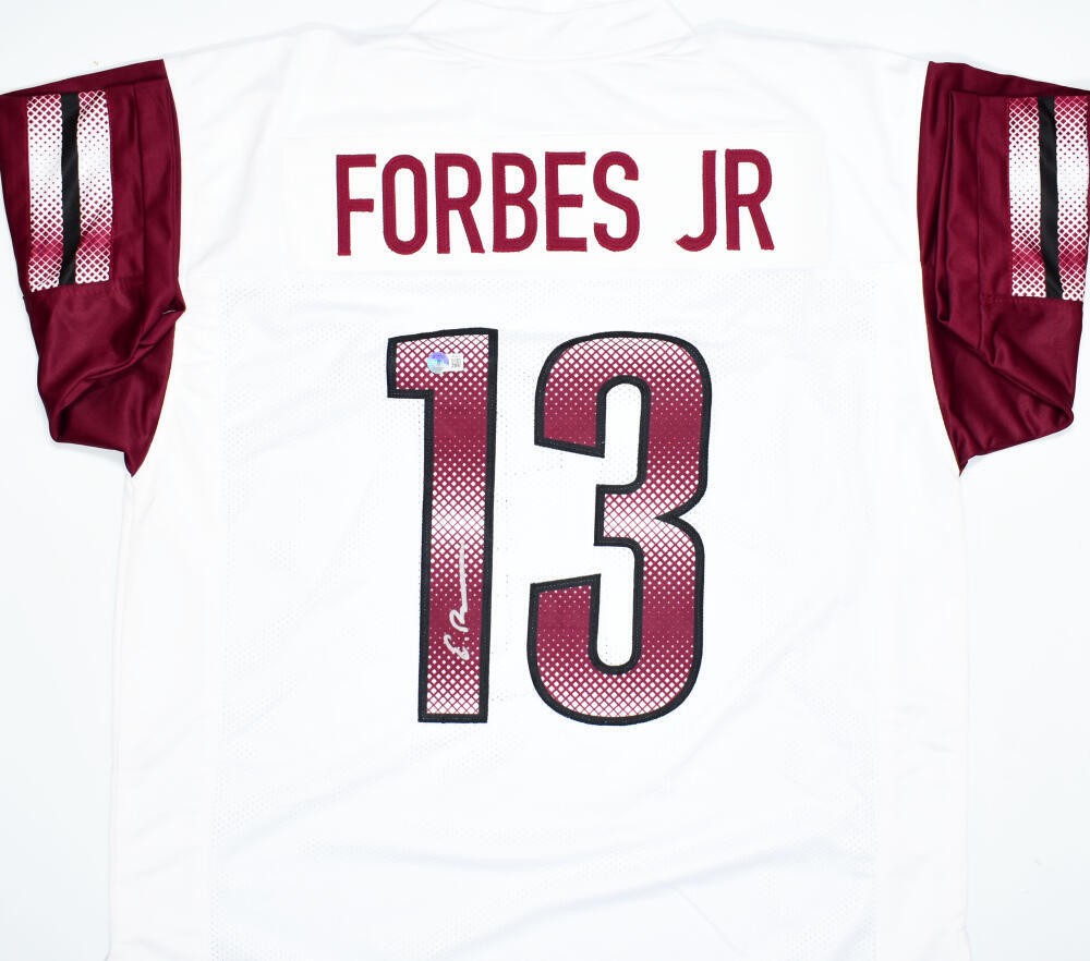 Emmanuel Forbes Jr. Autographed White Custom Jersey