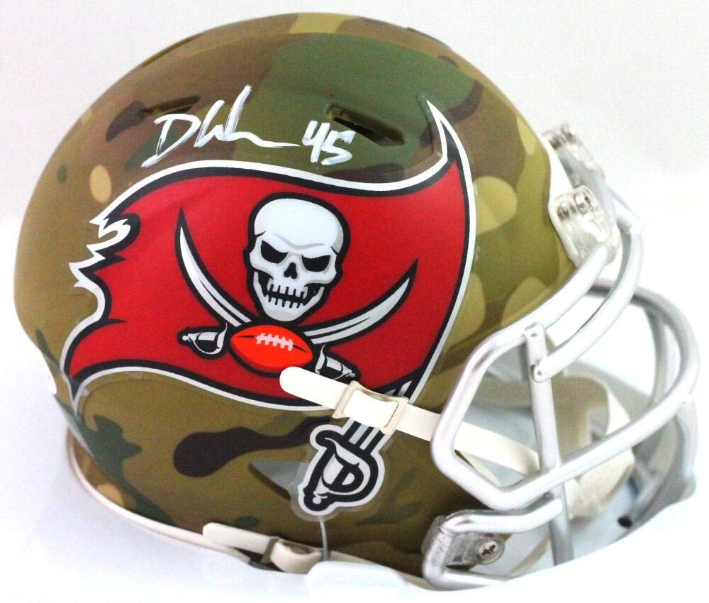 Devin White Signed Tampa Bay Buccaneers Camo Speed Mini Helmet