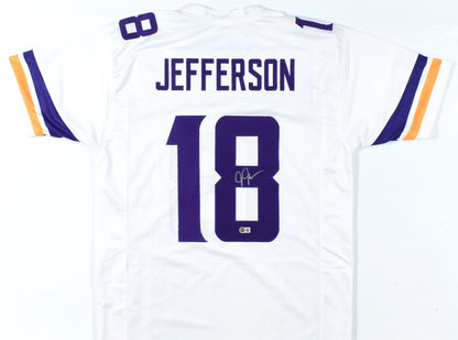Justin Jefferson Autographed Minnesota Vikings Custom Jersey - White