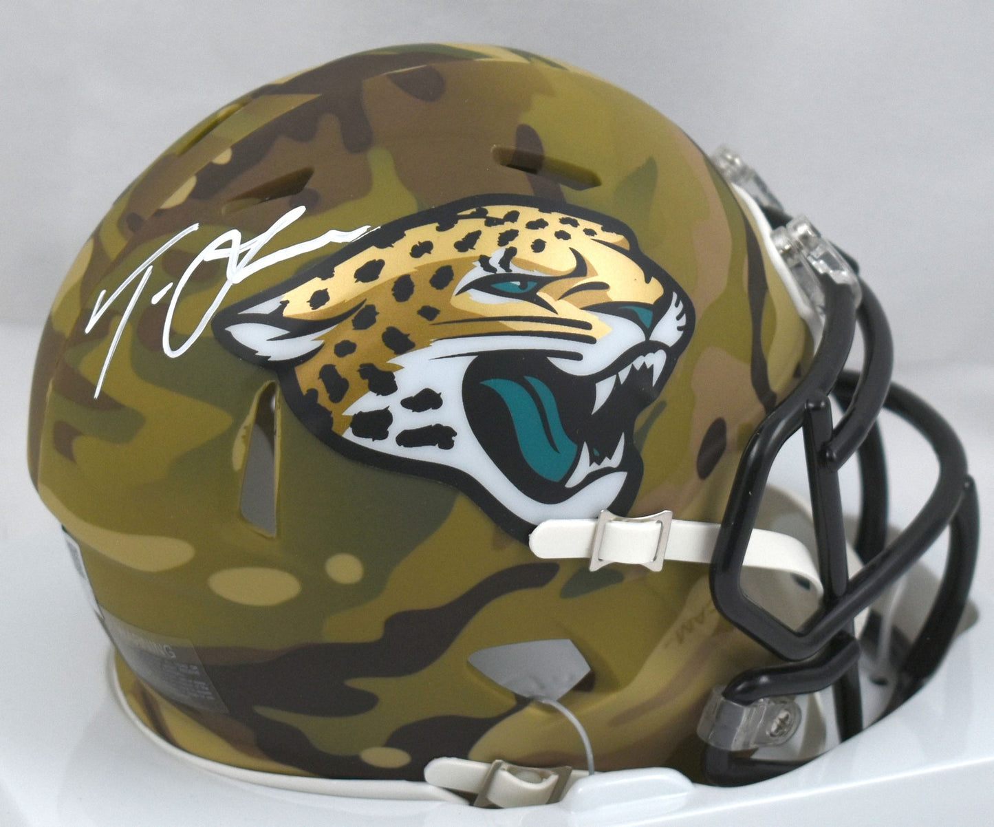 Trevor Lawrence Signed Jacksonville Jaguars Camo Mini Helmet