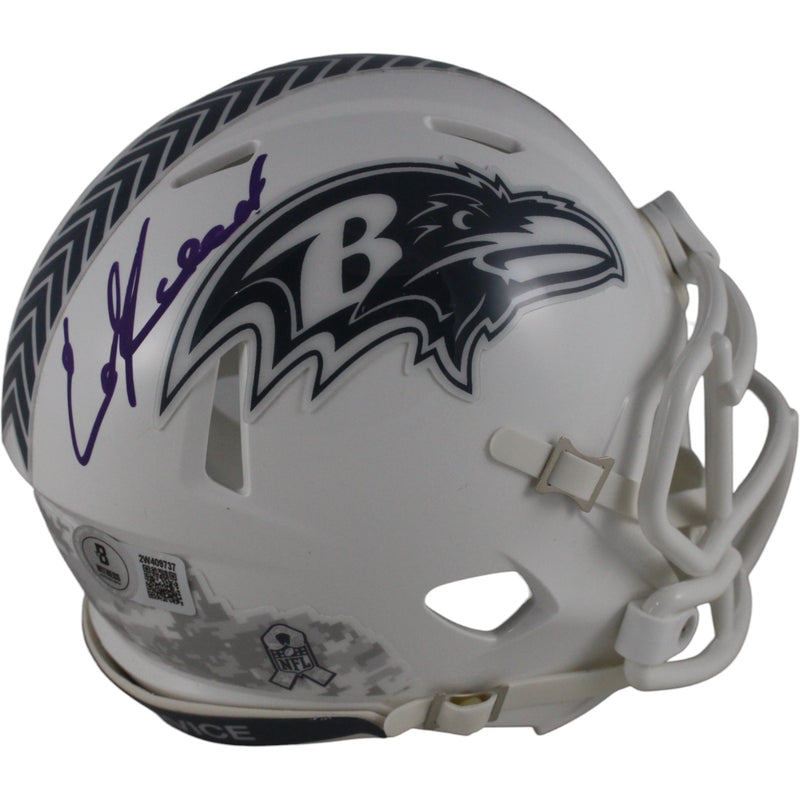 Ed Reed Signed Baltimore Ravens 2024 Salute to Service Mini Helmet