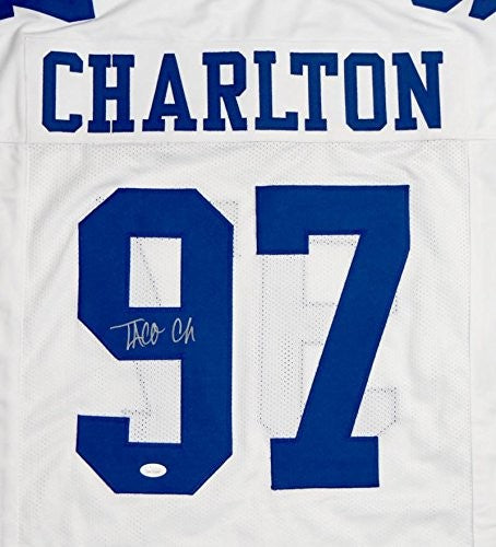 Taco Charlton Signed White Custom Football Jersey