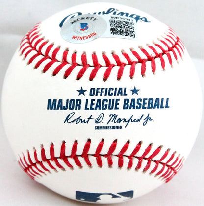 Johnny Manziel Signed Rawlings Official MLB Baseball - Heisman Inscription