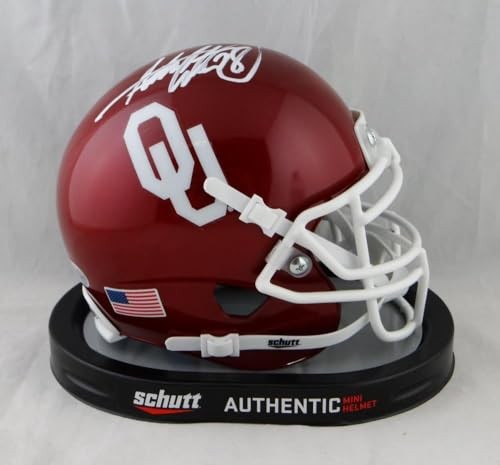 Adrian Peterson Signed Oklahoma Sooners White Mini Helmet