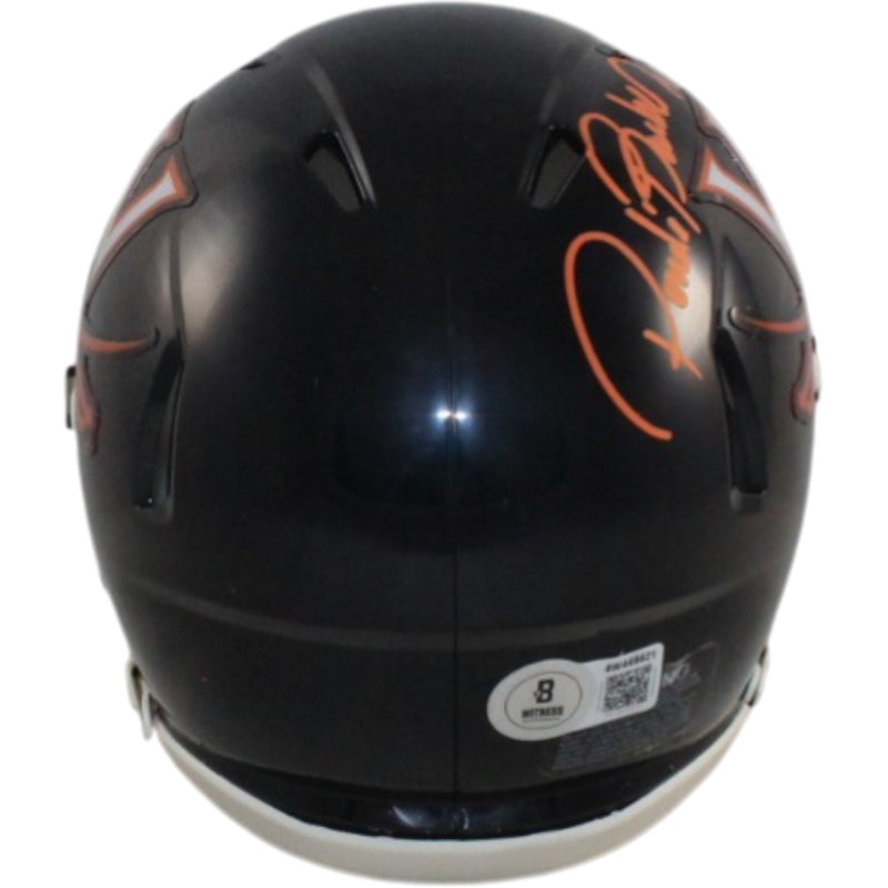 Ronde Barber Signed Virginia Cavaliers Black Mini Helmet (Beckett Witnessed)