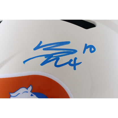 Bo Nix Autographed Denver Broncos Full Size Retro Helmet
