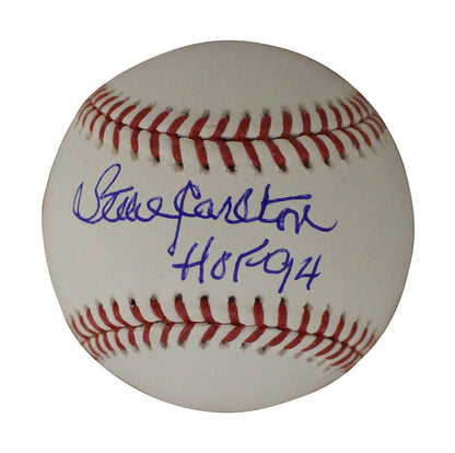Steve Carlton Signed Philadelphia Phillies OML Baseball HOF Inscription JSA