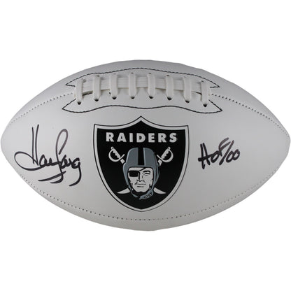 Howie Long Autographed Oakland Raiders Logo Football (HOF 00)