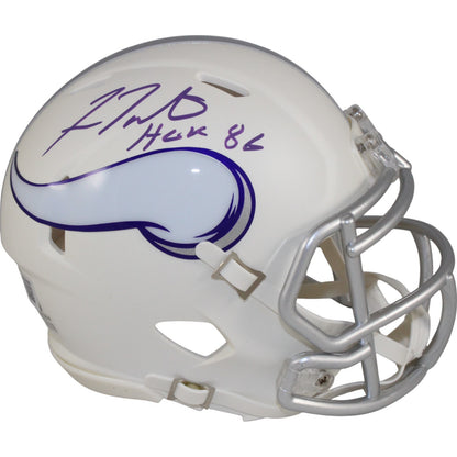 Fran Tarkenton Signed Minnesota Vikings 2024 Alternate Mini Helmet