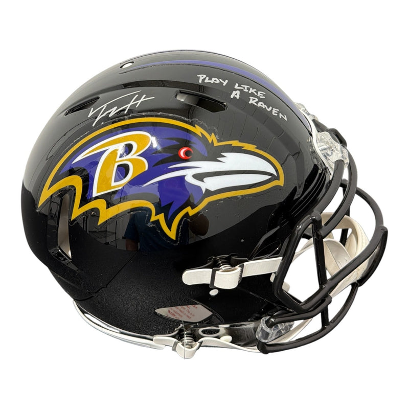 Trey Hendrickson Signed Baltimore Ravens Authentic Full Size Helmet