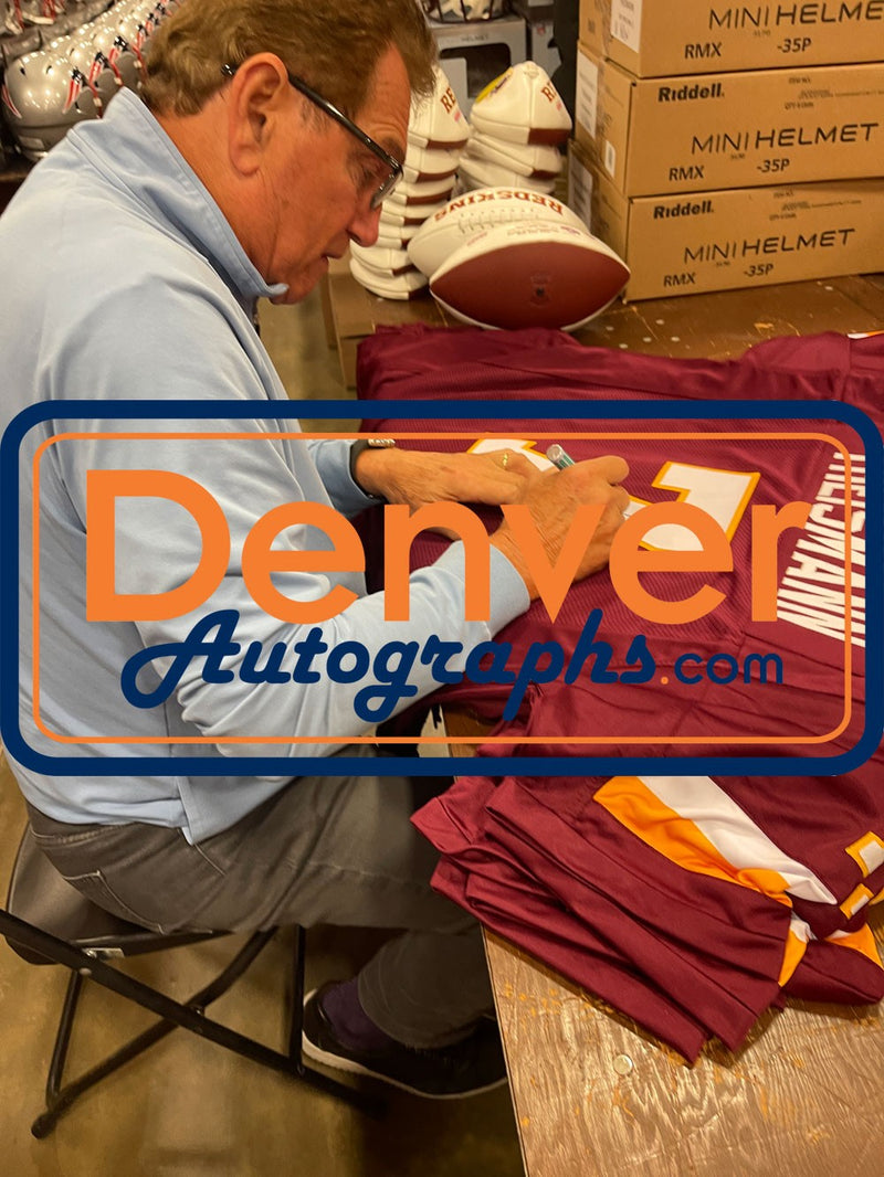 Joe Theismann Signed Red Pro Style Jersey (SB XVII Champs) Beckett
