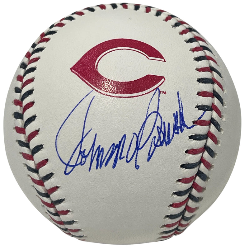 Johnny Bench Signed Cincinnati Reds Logo ROMLB Baseball (Fanatics COA)