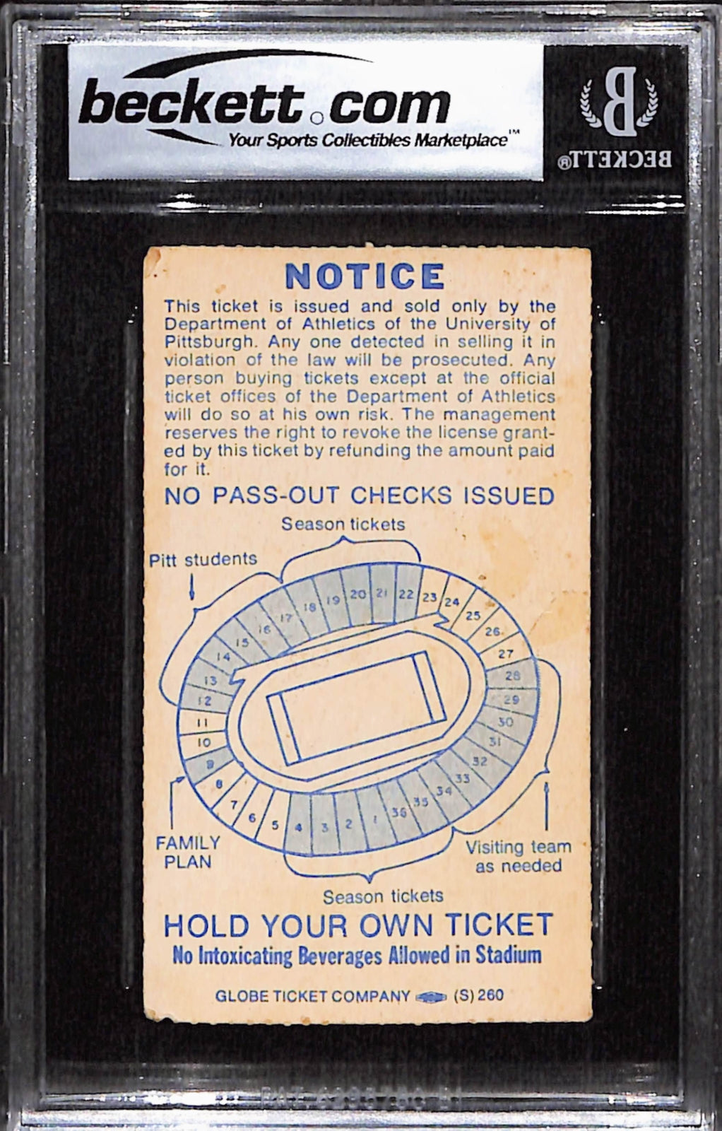 Tony Dorsett Signed Pittsburgh Panthers Ticket Stub Heisman 76 Inscribed BAS