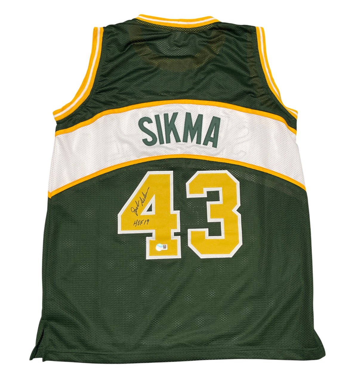 Jack Sikma Signed Seattle Sonics Custom Jersey (HOF 19) Beckett COA