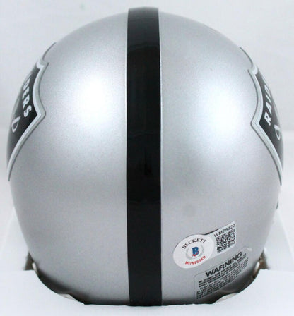 Warren Sapp Signed Oakland Raiders Mini Helmet with HOF Inscription