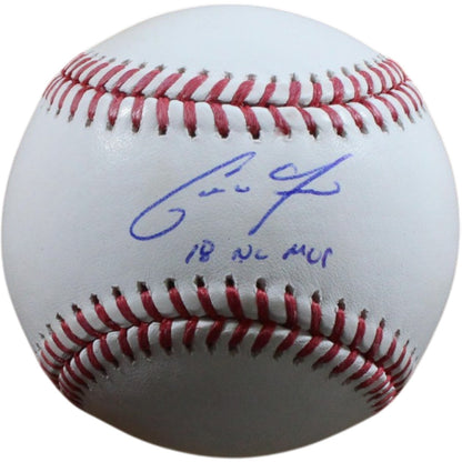 Christian Yelich Signed Milwaukee Brewers Official MLB Baseball - 18 NL MVP