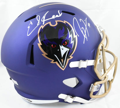 Ray Lewis & Ed Reed Signed Baltimore Ravens 2024 Alternate Speed Helmet