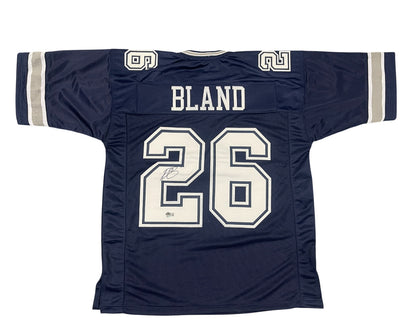 DaRon Bland Signed Dallas Cowboys Custom Football Jersey (Beckett COA)