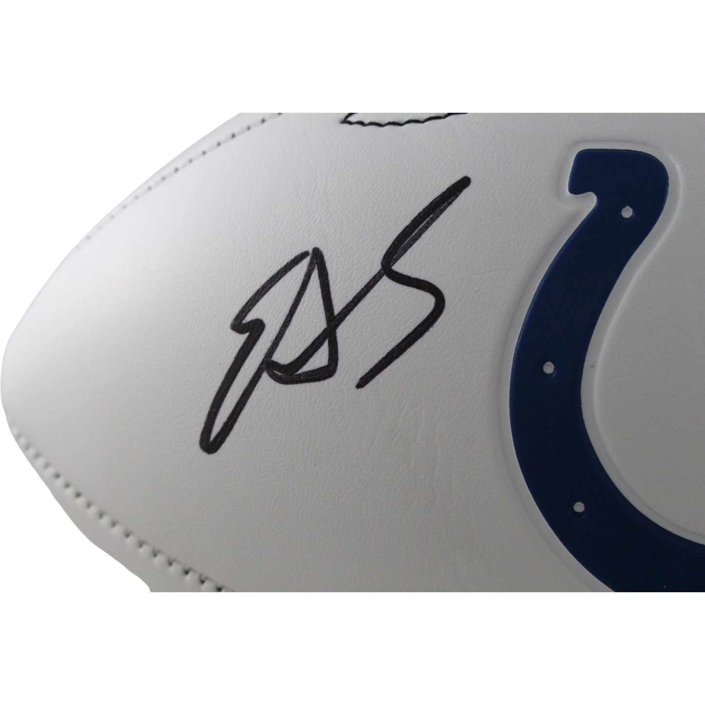 Edgerrin James Signed Indianapolis Colts Logo Football (HOF Inscription)