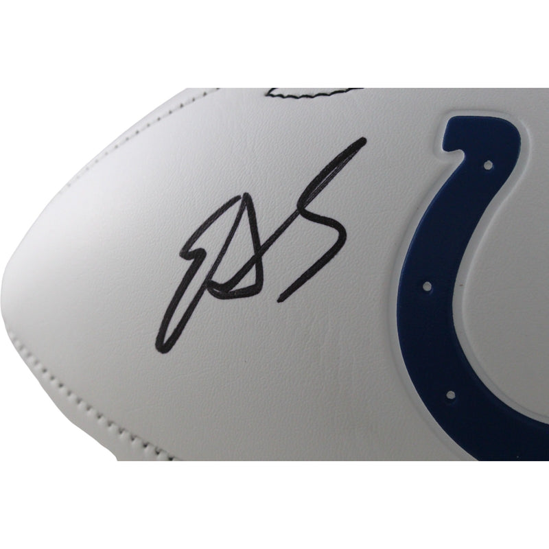 Edgerrin James Signed Indianapolis Colts Logo Football (HOF Inscription)