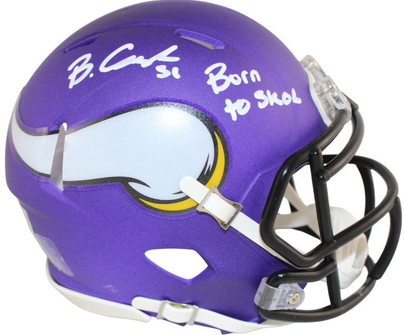 Blake Cashman Signed Minnesota Vikings Mini Helmet (Born to Skol)