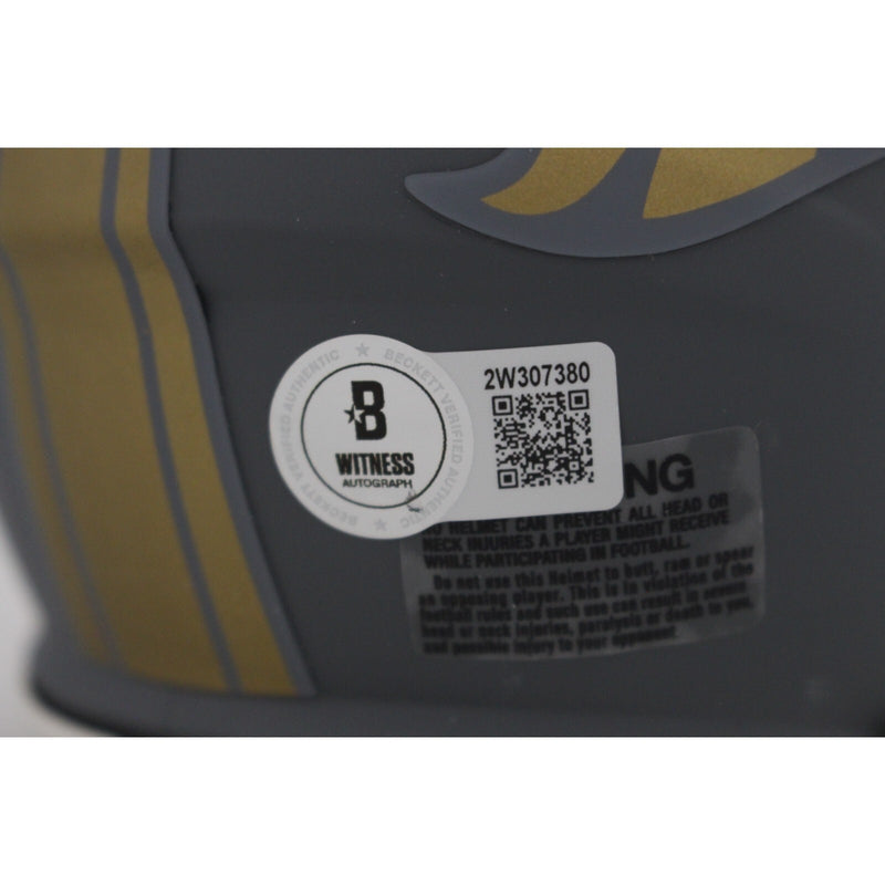 Von Miller Denver Broncos Autographed Slate Mini Helmet
