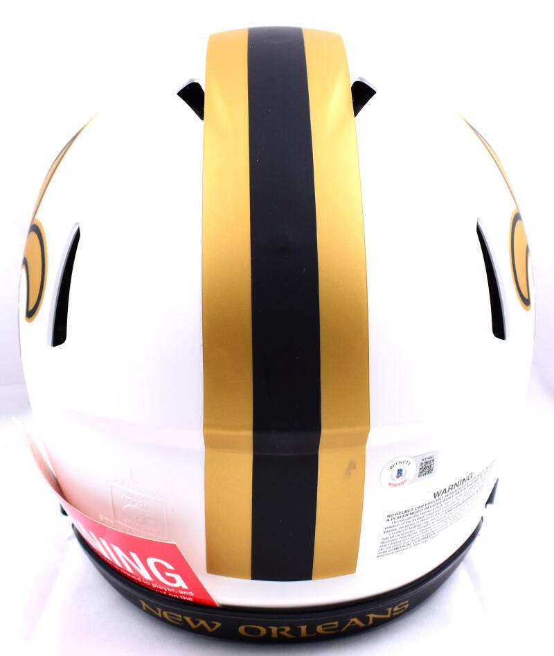 Derek Carr Autographed New Orleans Saints Lunar Speed Authentic Helmet