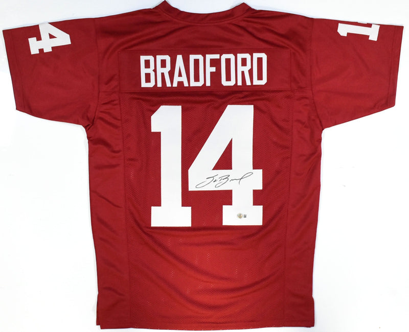 Sam Bradford Autographed Oklahoma Sooners Crimson Custom Jersey