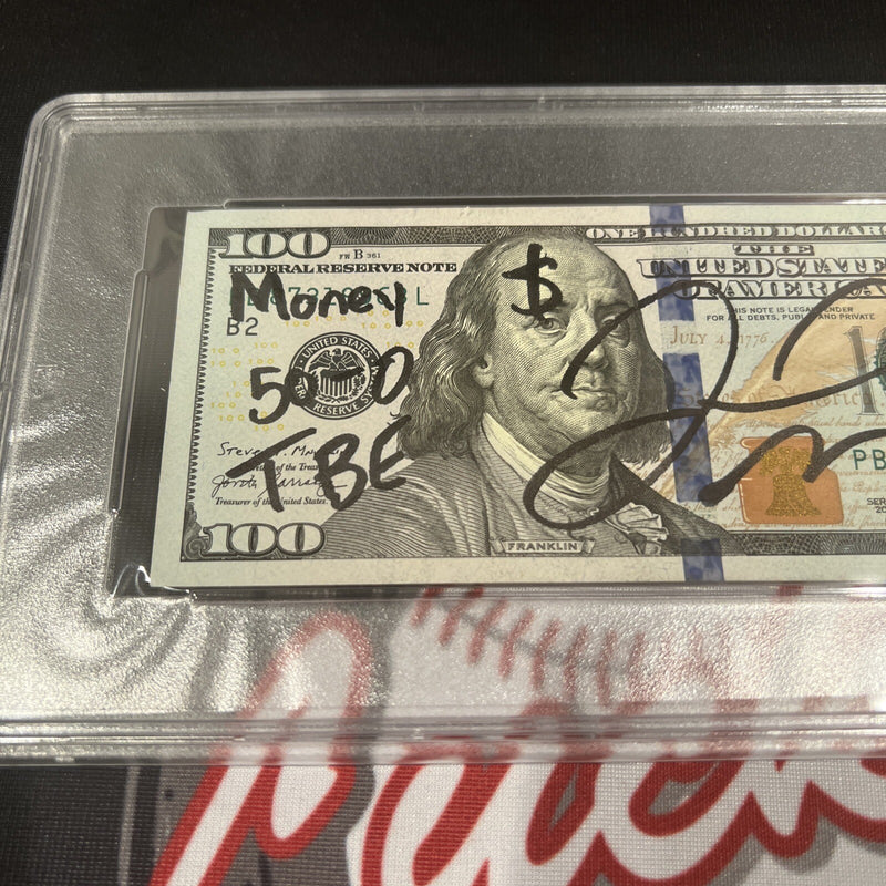 Floyd Mayweather Jr. Signed $100 Bill with 4 Inscriptions PSA 10