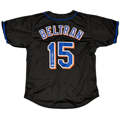 Carlos Beltran Signed New York Mets Custom Jersey (Beckett BAS COA)