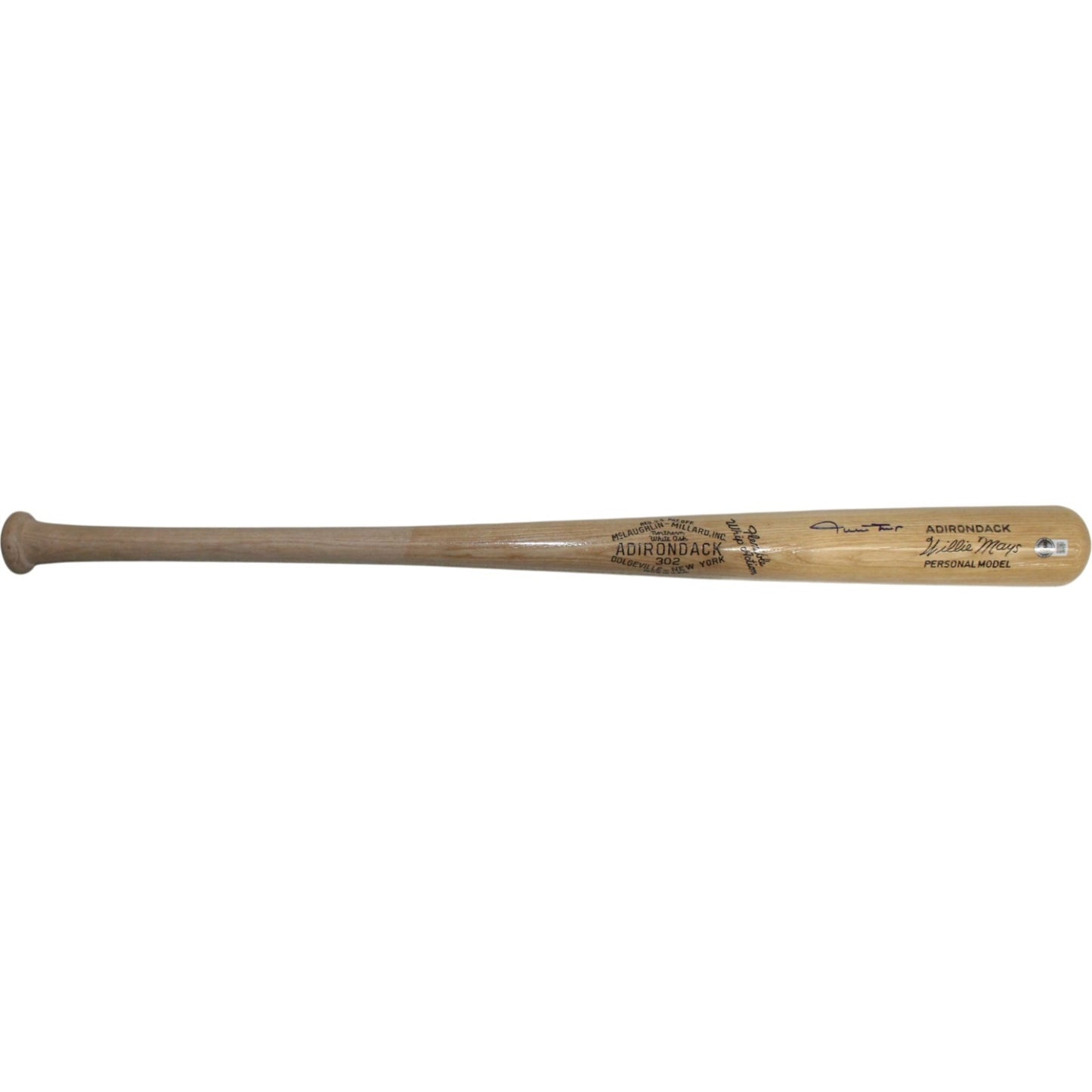 Willie Mays Autographed San Francisco Giants Blonde Adirondack Baseball Bat