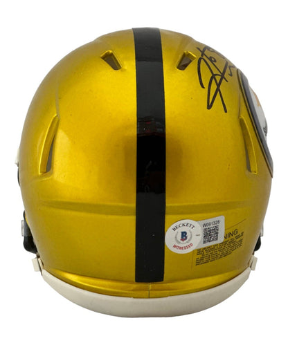 Hines Ward Signed Pittsburgh Steelers Flash Mini Helmet Beckett BAS