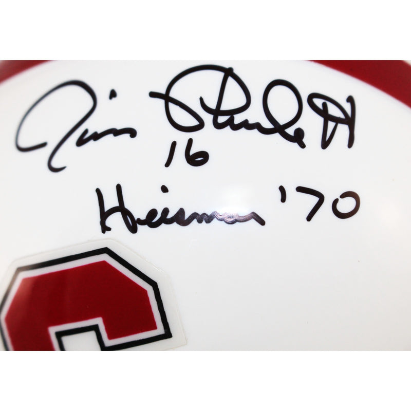 Jim Plunkett Autographed Stanford Cardinal Mini Helmet (Heisman '70)