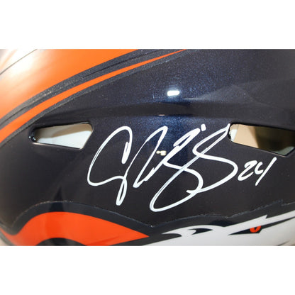 Champ Bailey Autographed Denver Broncos Throwback Proline Helmet