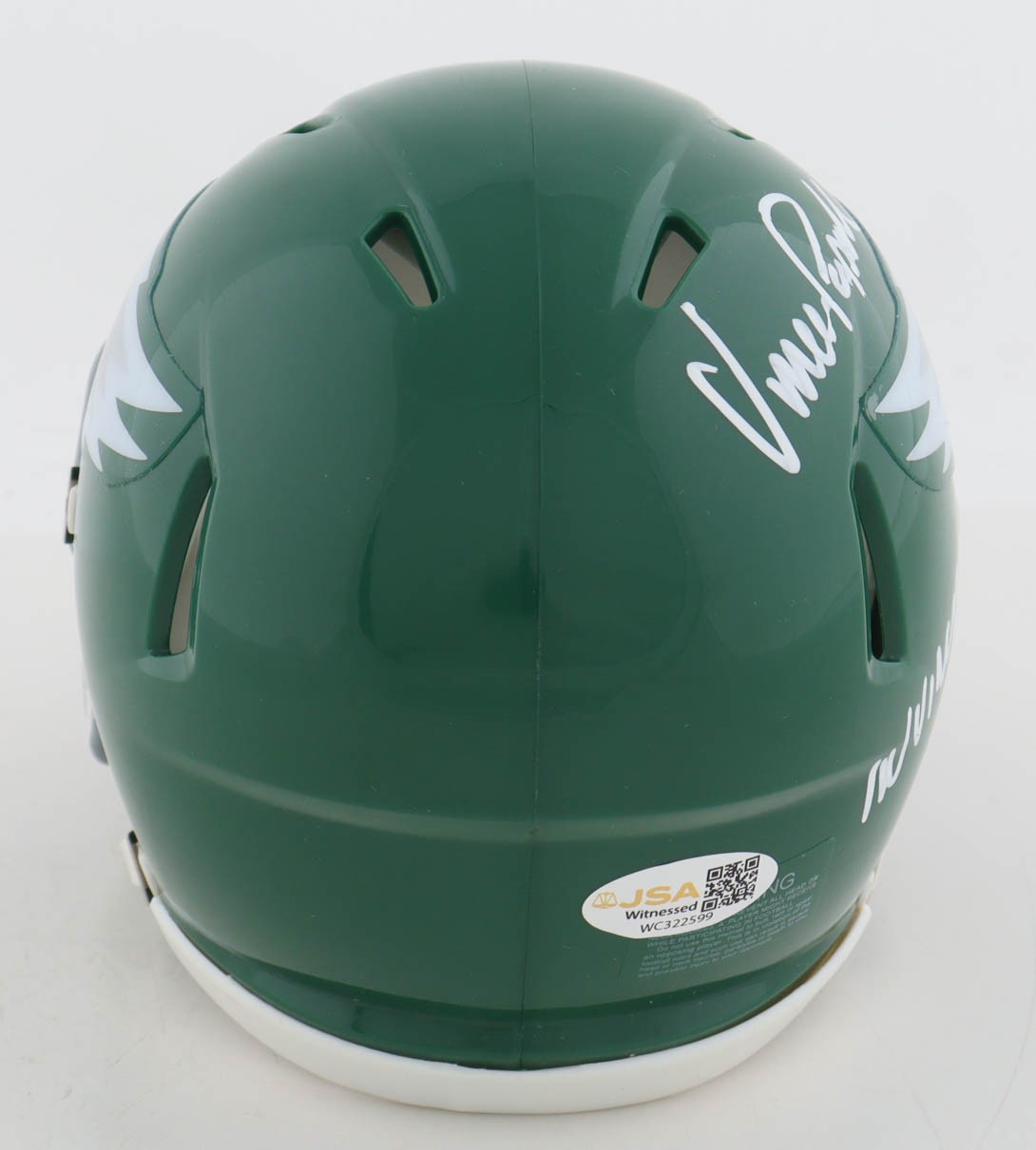 Vince Papale Signed Philadelphia Eagles Mini Helmet "Invincible"