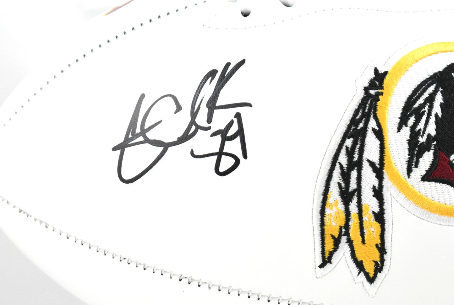 Gary Clark Signed Washington Redskins Logo Football