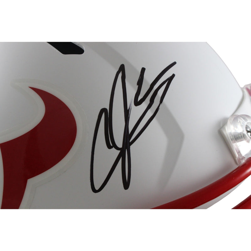 Andre Johnson Houston Texans Signed Full Size Flat White Replica Helmet