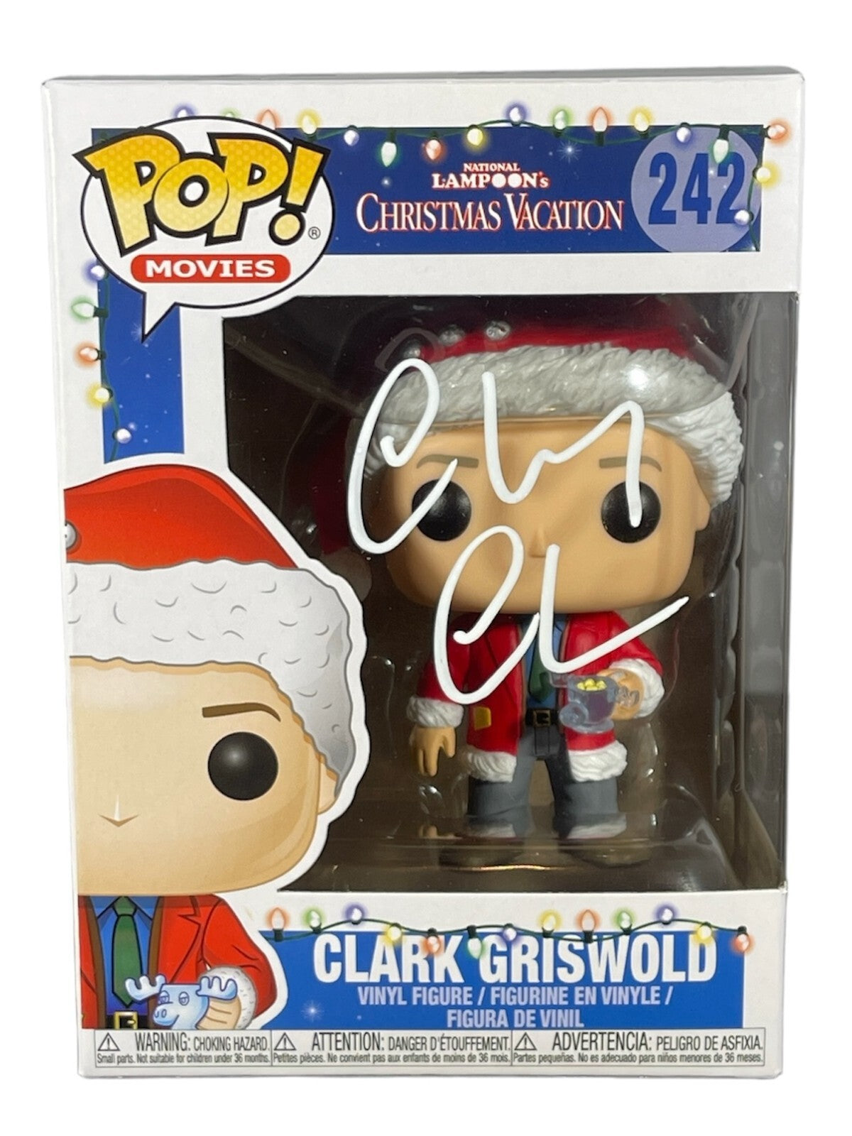 Chevy Chase Signed Clark Griswold Christmas Vacation Funko Pop #242 BAS COA
