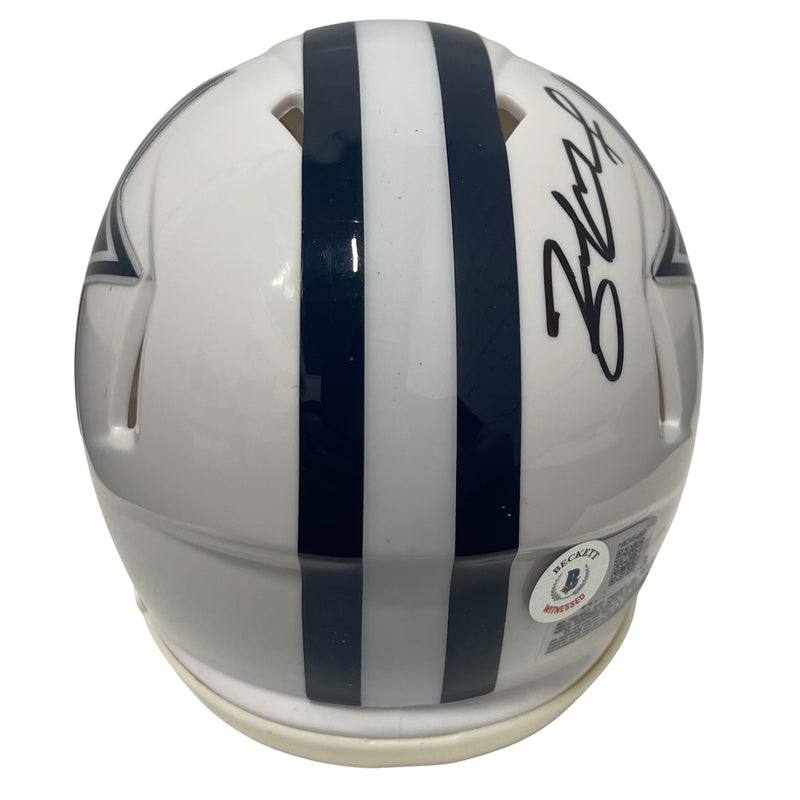 Zack Martin Signed Dallas Cowboys Alternate White Mini Helmet (Beckett COA)