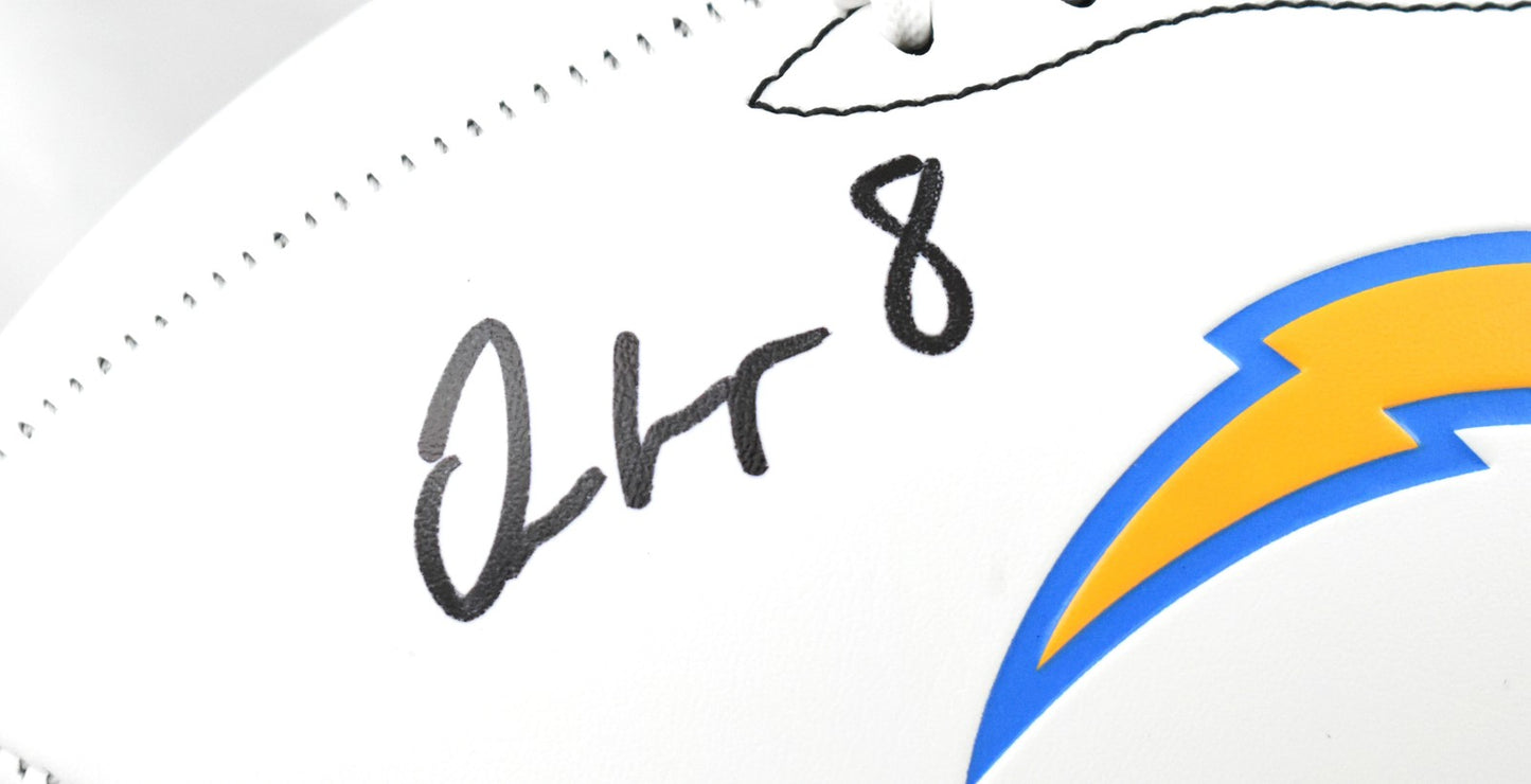 Omarion Hampton Signed Los Angeles Chargers Logo Football