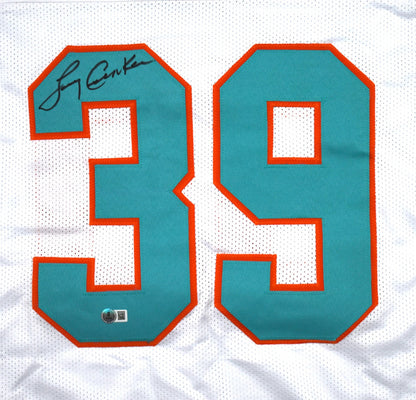 Larry Csonka Autographed Miami Dolphins Custom White Jersey