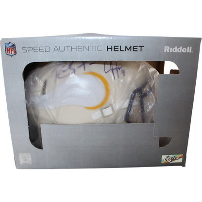 Randy Moss & Justin Jefferson Signed Minnesota Vikings Full Size Retro Helmet