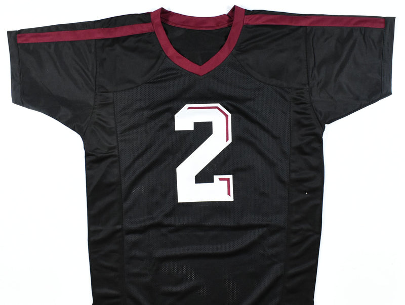 Johnny Manziel Autographed Black Custom Jersey with '12 Heisman Inscription