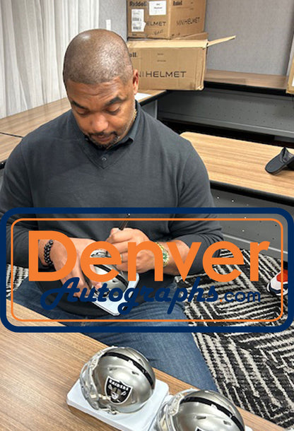 Richard Seymour Signed Las Vegas Raiders Mini Helmet (HOF Inscription)