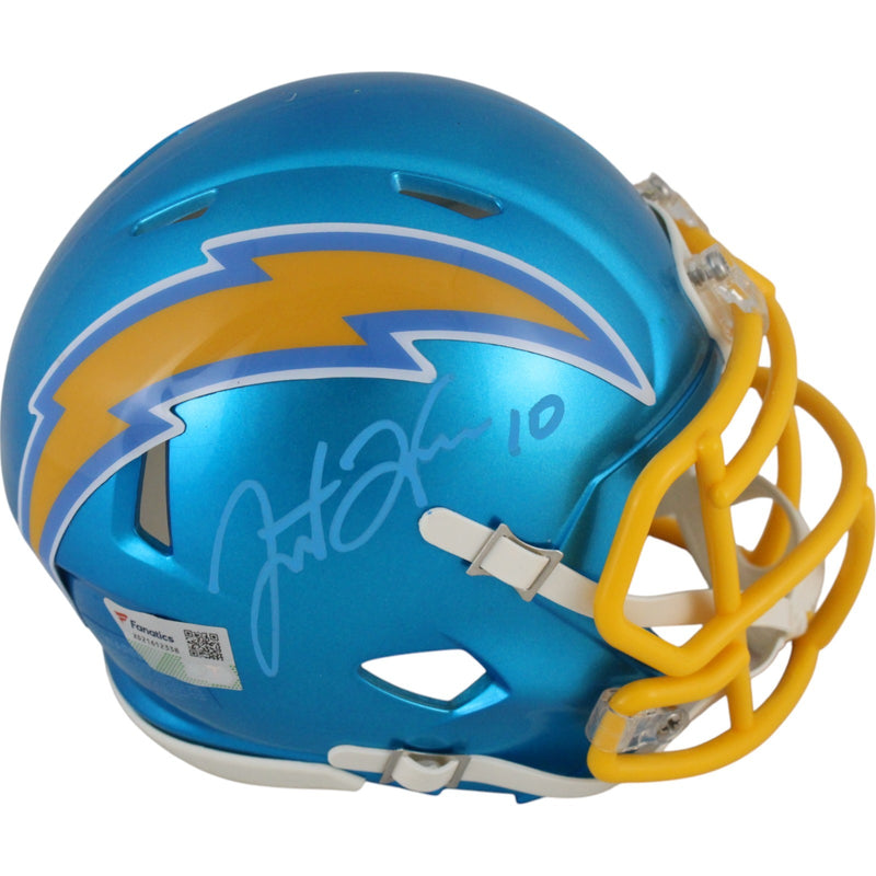 Justin Herbert Signed Los Angeles Chargers Flash Alternate Mini Helmet
